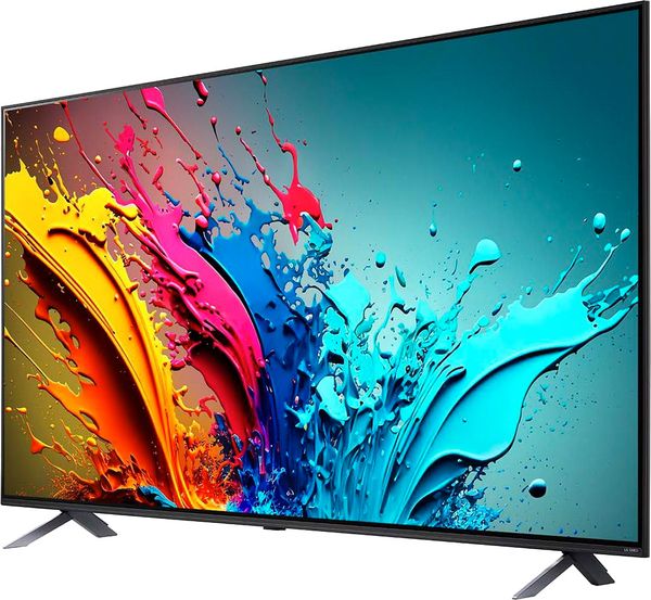 LG 55QNED85T : vue 3/4 droite LG 55QNED85T : vue 3/4 droite