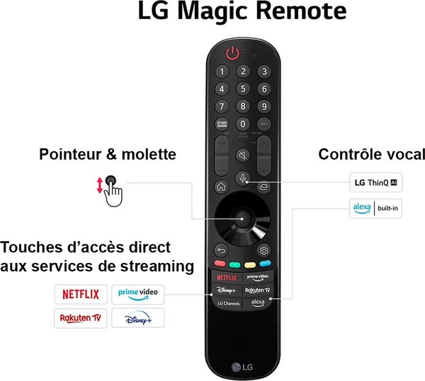 LG 55QNED85T : télécommande Magic Remote  LG 55QNED85T : télécommande Magic Remote