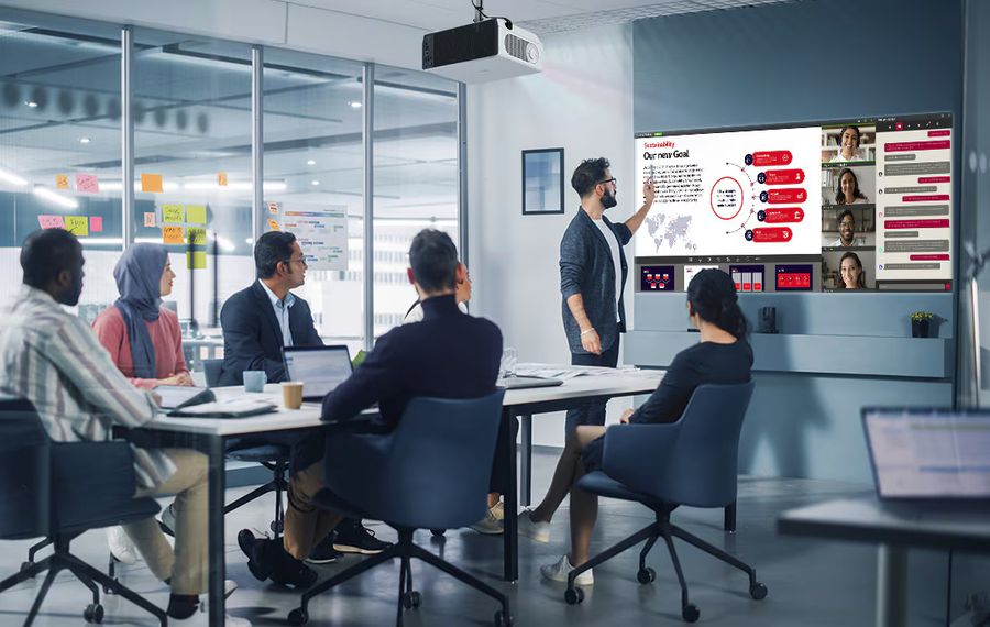 LG BU50RG : mise en situation dans un bureau