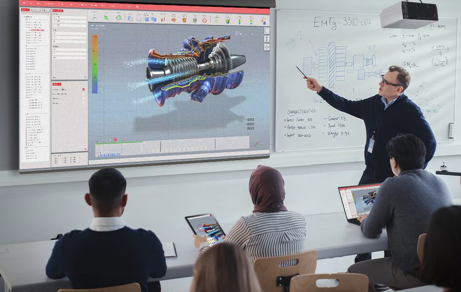 LG BU50RG : mise en situation dans une salle de classe