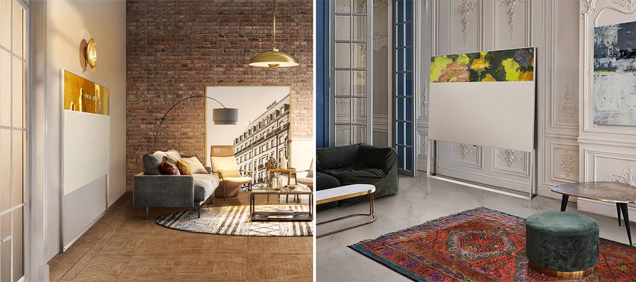 LG OLED Easel : deux installations possibles