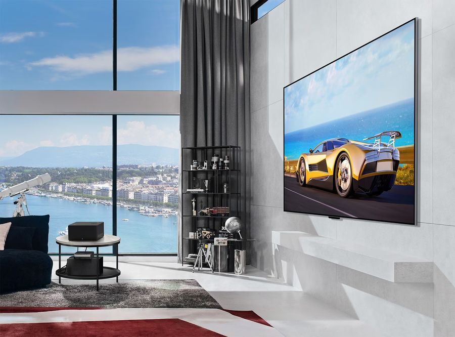 Avec une image 4K contrastée, le très grand téléviseur LG OLED evo M4 est idéal pour les films, les séries, les concerts et les jeux vidéo. Le très grand téléviseur LG OLED evo M4 offre une définition 4K et des images contrastées.