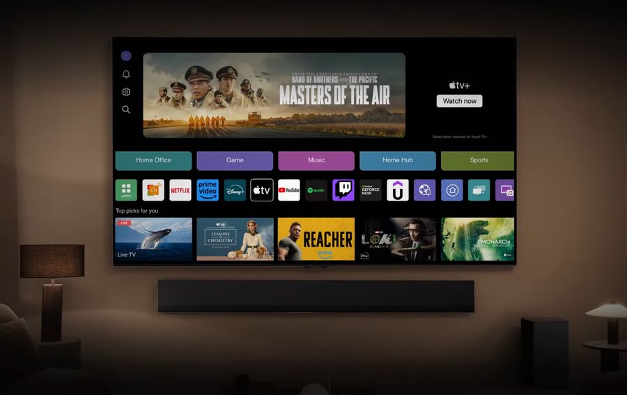 Donnant accès à toutes les plateformes de streaming, le téléviseur XXL LG OLED65M4 intègre WebOS. Le téléviseur XXL LG OLED65M4 intègre WebOS et donne accès à toutes les plateformes de streaming.