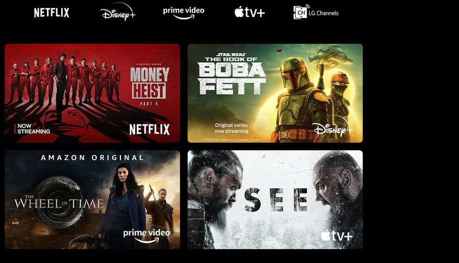 LG OLED Posé (LG 55LX1)  : streaming