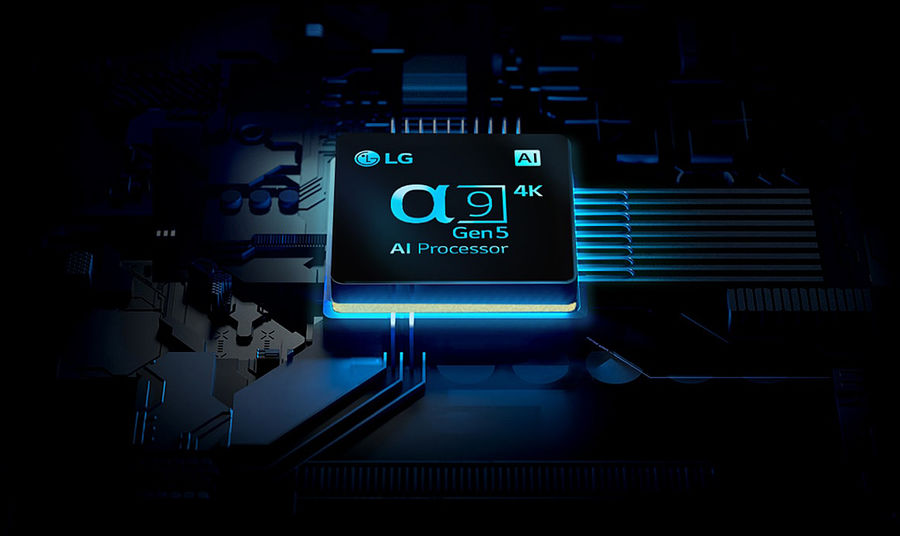LG OLED Posé : traitement vidéo puissant