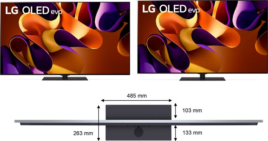 Pied de table LG ST-G4SN55 : dimensions et mise en situation