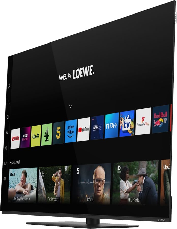 Permettant d'accéder à tous les services de streaming depuis le TV 4K Loewe We. SEE 48 OLED, We. by Loewe os8 met à disposition une interface simple et intuitive.  We. by Loewe os8 offre une interface conviviale pour accéder à tous les contenus en streaming depuis le TV 4K Loewe We. SEE 48 OLED.