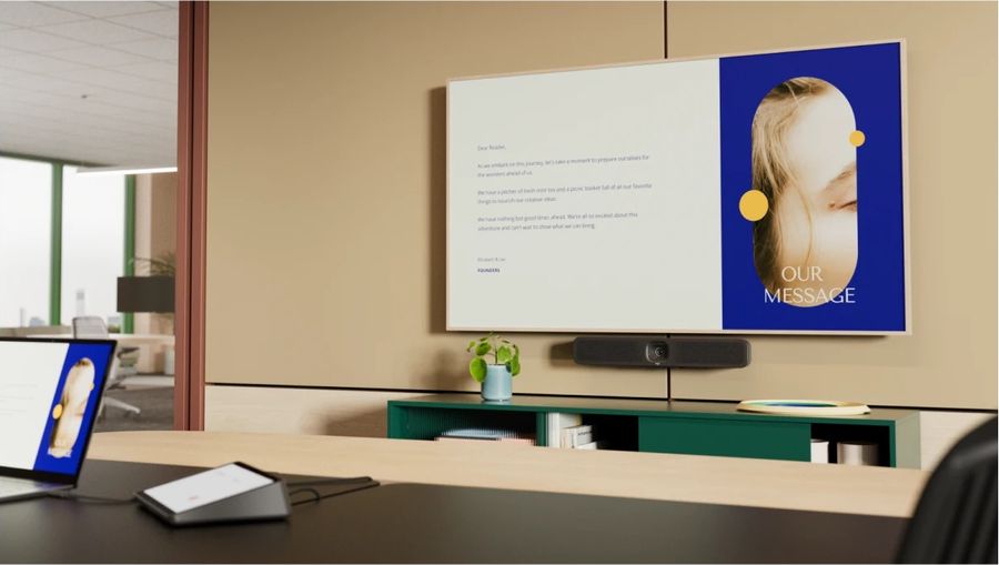 La webcam 4K Logitech MeetUp 2 est idéale pour les petites salles de visioconférences.