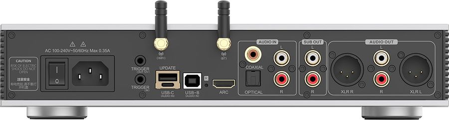 Connectique du Luxsin Audio X9