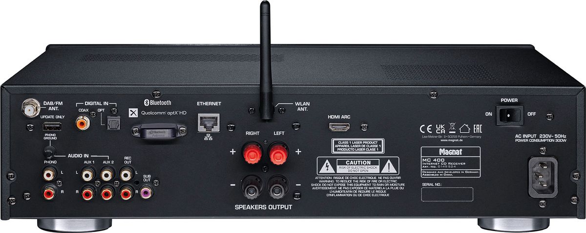 Ampli hi-fi Magnat MC400 connectique 