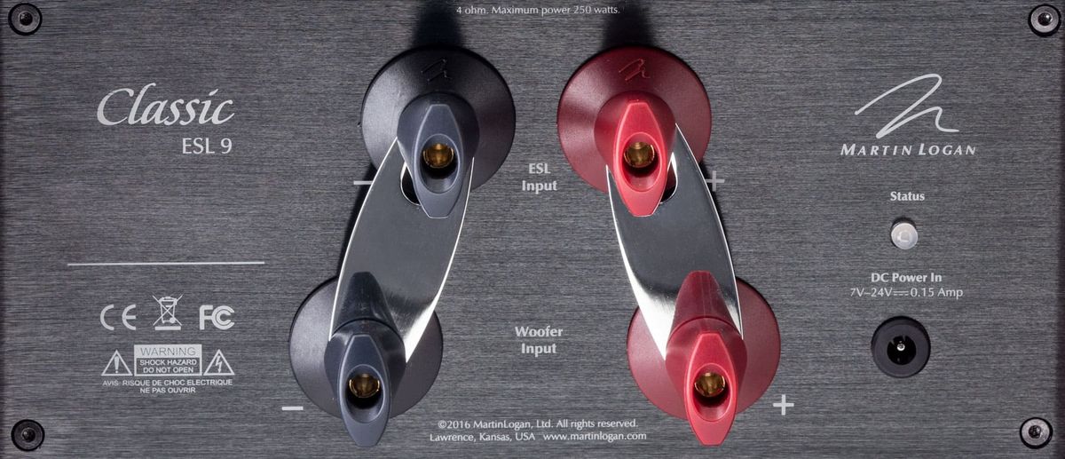 Borniers des enceintes Martin Logan Electro Motion ESL9