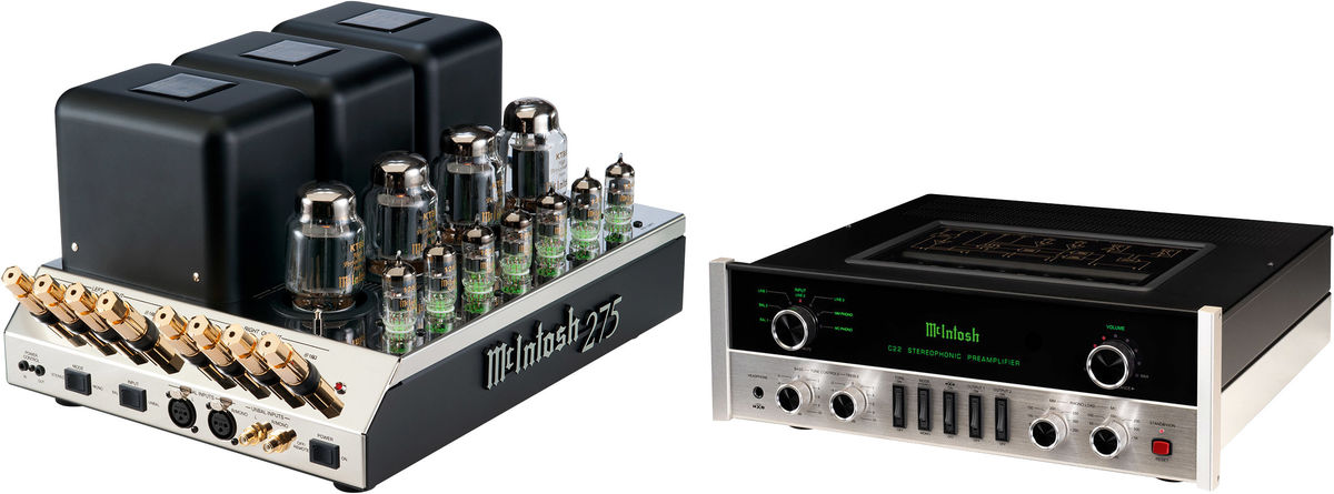 MCINTOSH Amplis hi-fi st&eacute;r&eacute;o  C22 MK V + MC275 V6 