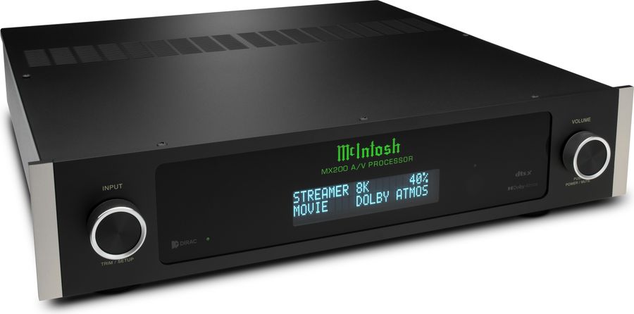 Le pré-ampli McIntosh MX200 prend en charge les formats audio Dolby Atmos et DTS:X.