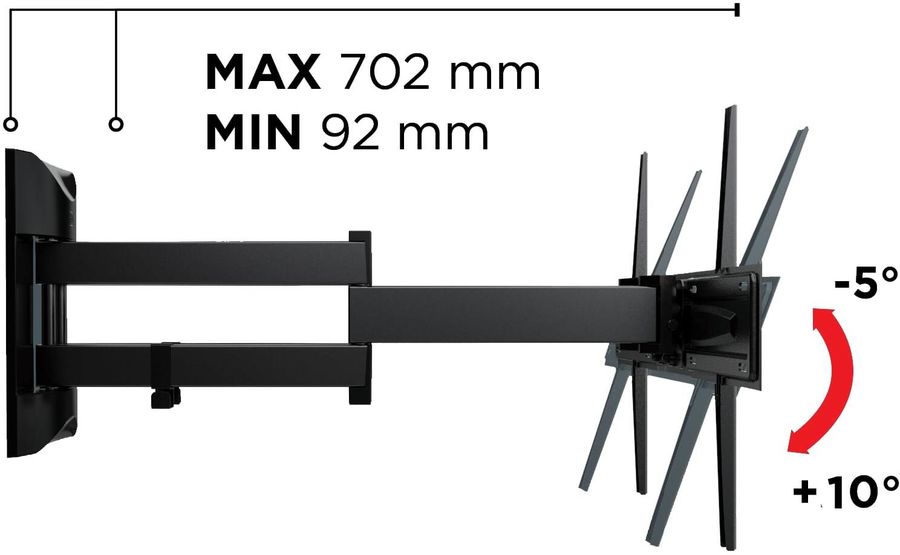 Support TV Meliconi 600 SDRP Plus : schéma dimensions