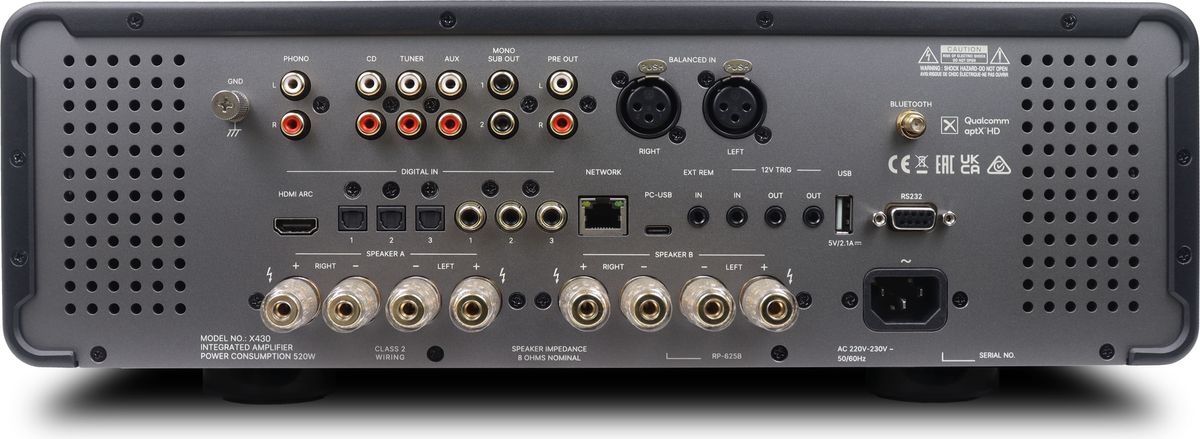 Connectique ampli Michi X430