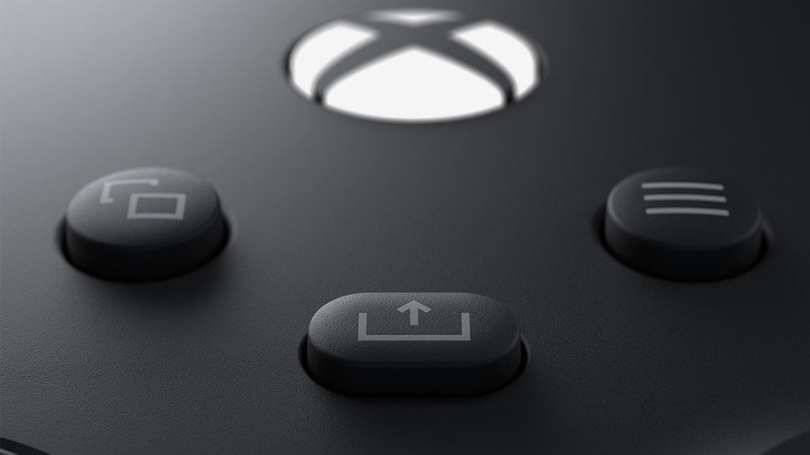 Les trois boutons centraux de la manette sans fil Microsoft Xbox