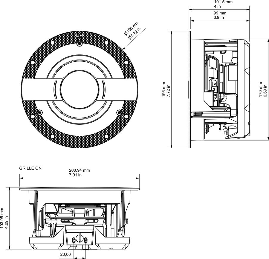 Sch&eacute;ma dimensions
