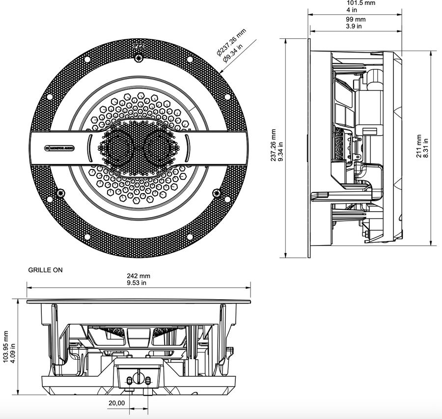 Sch&eacute;ma dimensions