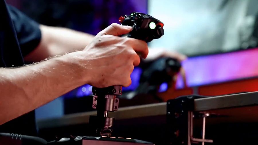 Base AB6 et joystick MHG du Moza Racing AB6 Flight Simulator Bundle pour simulation de vol pr&eacute;cise et immersive