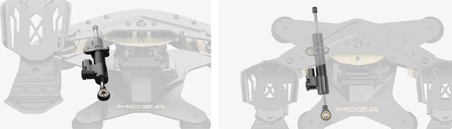 Moza Racing MRP Rudder Pedals amortisseur r&eacute;glable option r&eacute;alisme