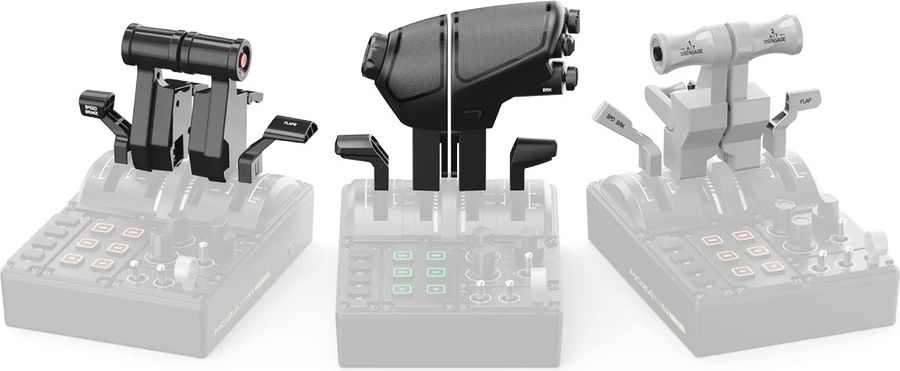 Moza Racing MTQ avec leviers interchangeables TQF TQA TQB pour simulateur de vol r&eacute;aliste