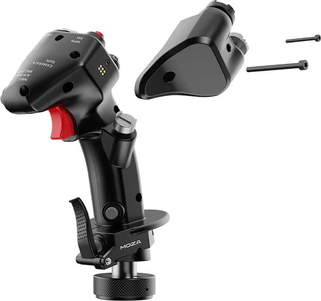 Modules lat&eacute;raux d&eacute;tachables du Moza Racing MH16 Flightstick (AS002) pour personnaliser les commandes du joystick.