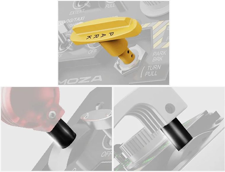 Moza Racing MTLP Take-off Landing Panel (AS009) levier de frein de stationnement r&eacute;aliste avec retour tactile pr&eacute;cis