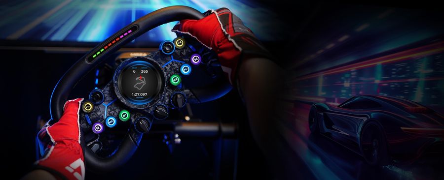 Indispensable dans une configuration simracing, le volant Moza Racing Vision GS offre 72 signaux en entrée personnalisables. Avec 72 signaux en entrée personnalisables, le volant Moza Racing Vision GS est un indispensable dans une configuration simracing.