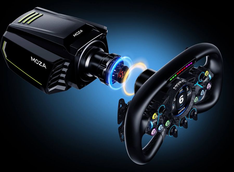 Assurant la stabilité de la connexion à la base, la fixation Quick Release du volant Moza Racing Vision GS simplifie aussi le changement de volant. La fixation Quick Release du volant Moza Racing Vision GS assure la stabilité de connexion à la base.