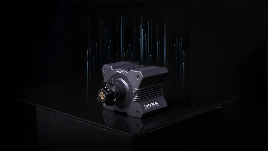 Mise en situation du moteur de volant Moza Racing R5