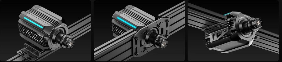 Base Direct Drive Moza Racing R21 Ultra avec options de montage multiples pour cockpit de simracing.