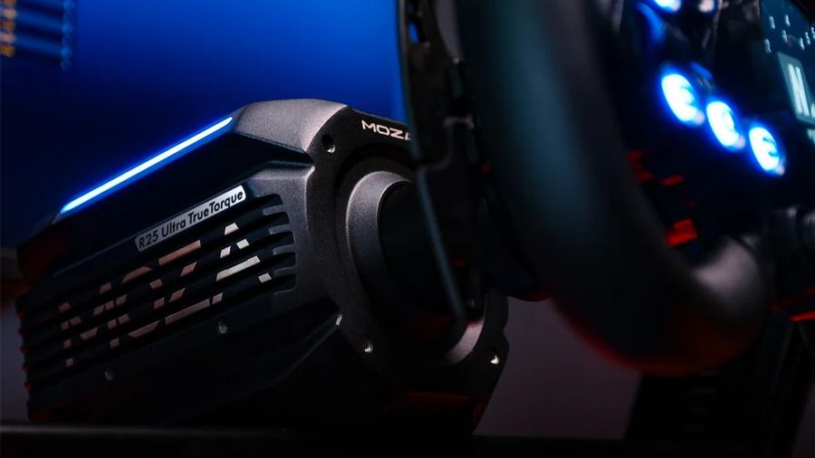 Base Direct Drive Moza Racing R25 Ultra 25 Nm con&ccedil;ue pour le simracing de haut niveau et la comp&eacute;tition virtuelle