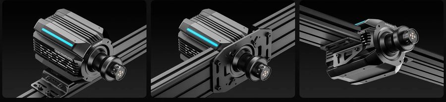 Options de montage polyvalentes de la base Moza Racing R25 Ultra pour cockpit de simracing