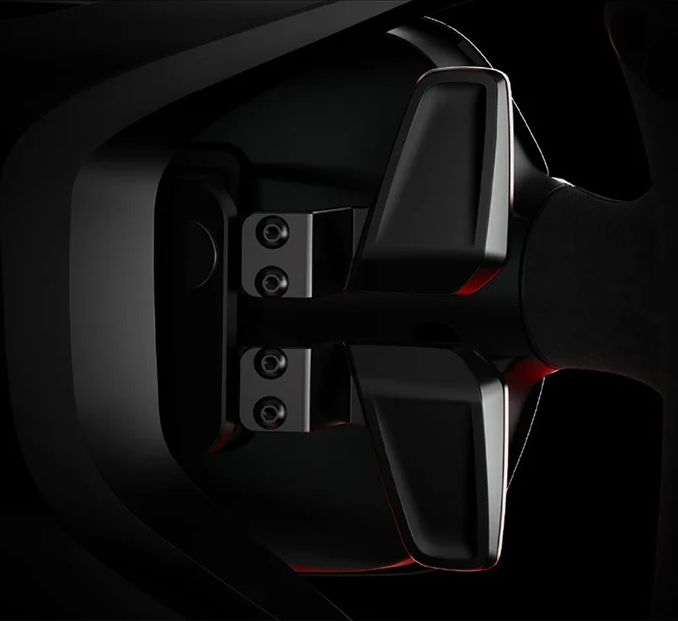 Palettes aluminium double embrayage Moza Racing Porsche Mission R pr&eacute;cision effet Hall