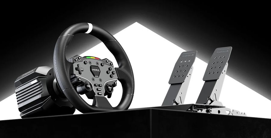 Pack volant et p&eacute;dalier Moza Racing R5 Pro Bundle (RS105) avec base Direct Drive de 6 Nm