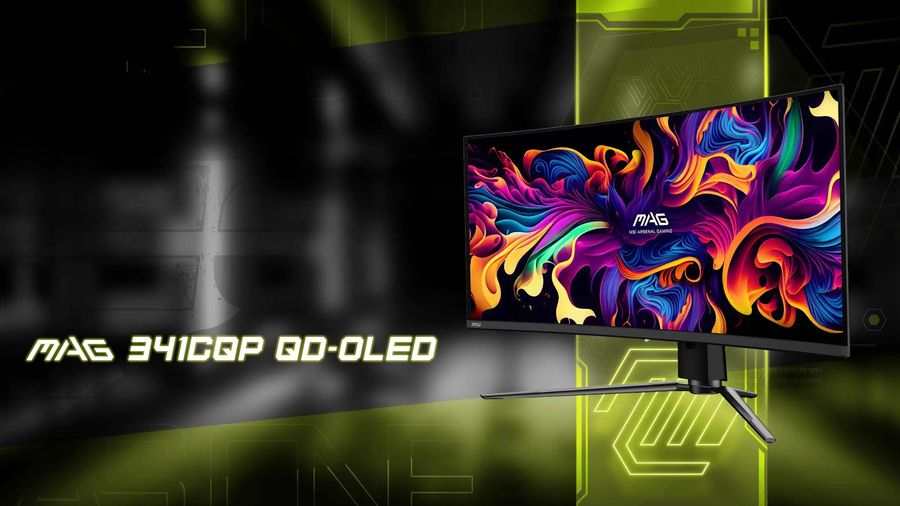 &Eacute;cran ultrawide MSI MAG 341CQP QD-OLED de 34 pouces avec dalle incurv&eacute;e QD-OLED au format 21:9