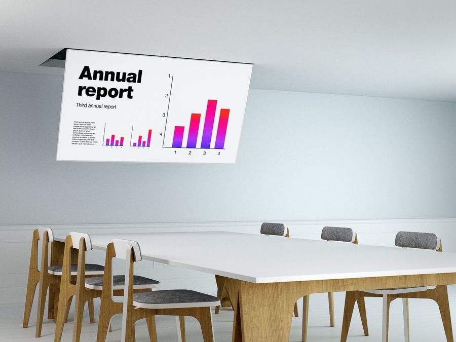 Support TV motoris&eacute; pour plafond Multibrackets M Motorized Ceiling Mount Pro SD : mise en situation