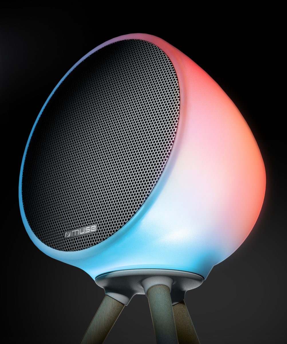 Muse ML-655BT - Enceinte Bluetooth Design avec éclairage couleur, étanche  aux