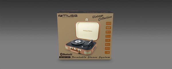 MUSE Platine vinyle USB MT-201BTB sur
