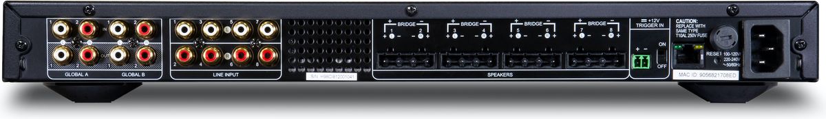 Connectique de l'ampli NAD CI8-120-DSP Connectique de l'ampli NAD CI8-120-DSP