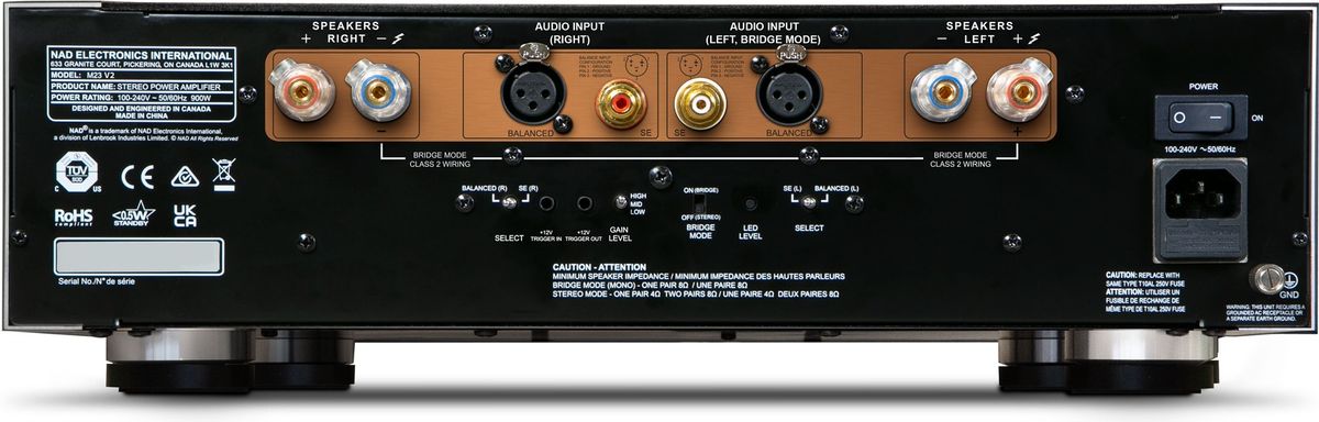 Connectique ampli Nad M23 V2