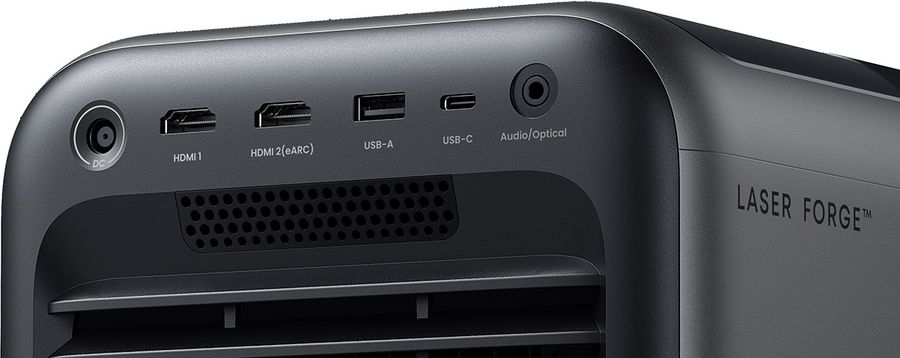  Connectique arrière du vidéoprojecteur triple laser 4K Nebula X1 avec ports HDMI, USB-A, USB-C et audio optique.