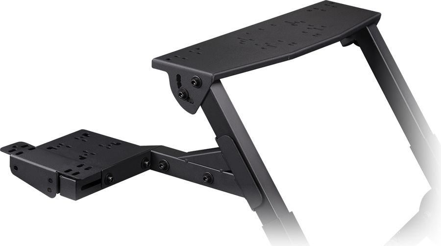 Les nombreux pré-perçages du support de volant simracing Next Level Racing Wheel Stand 2.0 permet une compatibilité étendue à la plupart des accessoires.