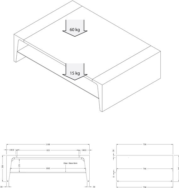 NorStone Arken Table dimensions