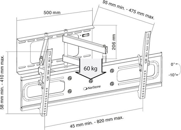 NorStone Wald 3763 : Vue schéma dimensions