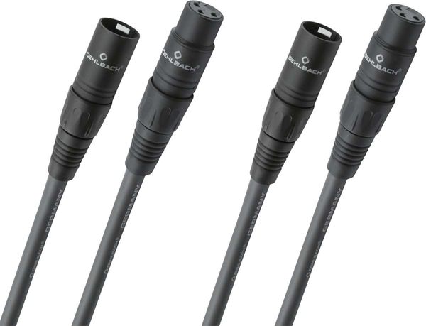 Oehlbach 2013 NF 14 XLR Master Set Câble 2x 0,50m Noir - Connexion Symétrique