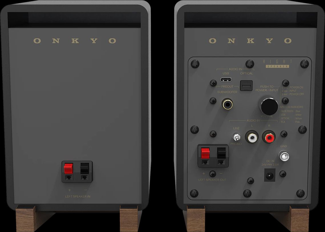 Connectique de l'enceinte Onkyo GX-10DB