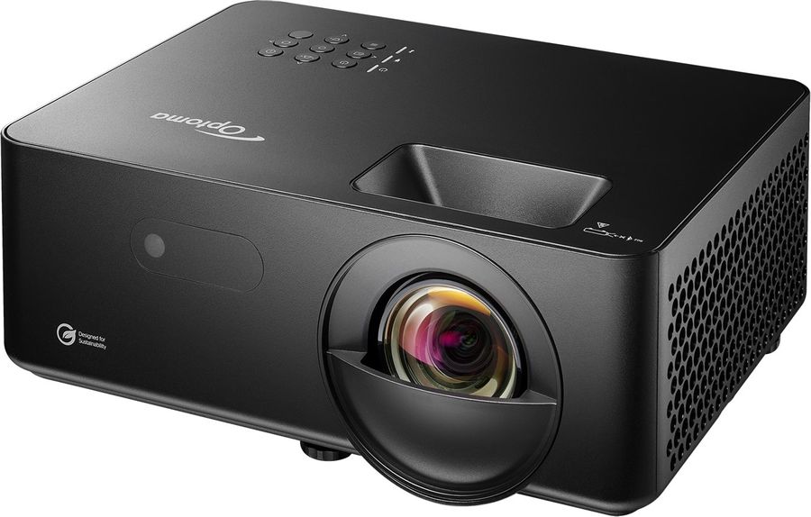Vid&eacute;oprojecteur Optoma GT2200HDR Full HD 1080p &agrave; focale courte avec technologie 4 LED, compatibilit&eacute; HDR10/HLG et mode gaming faible latence.