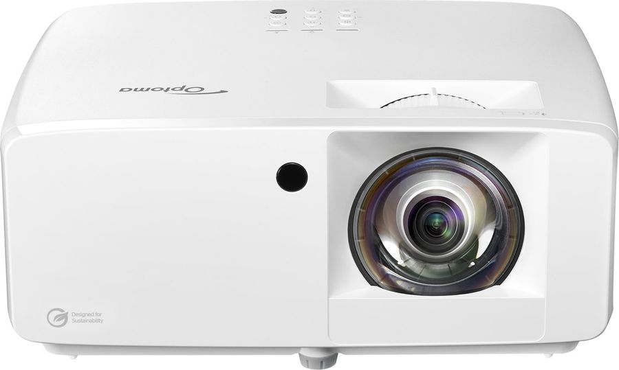 Projecteur laser Optoma ZK430ST Ultra HD 4K avec focale courte et fonctionnement 24/7.  Vidéoprojecteur Optoma ZK430ST 4K à focale courte, lumineux et adapté aux environnements professionnels et éducatifs.