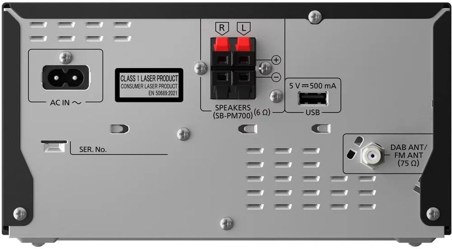 Cha&icirc;ne hi-fi Panasonic SC-PM702EGK : vue connectique